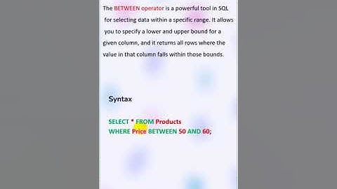 SQL BETWEEN Operator - SQL Server Training in Chennai - kaashiv infotech true review #kaashivvenkat