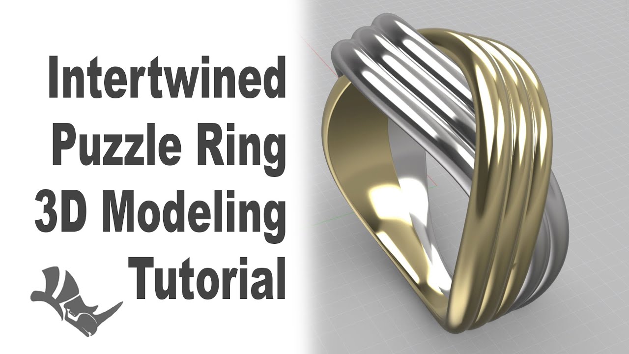 Intertwined Puzzle Ring Jewelry CAD Design Tutorial 3D Modeling with