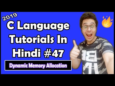 Dynamic Memory Allocation Malloc Calloc Realloc & Free(): C Tutorial In Hindi #47