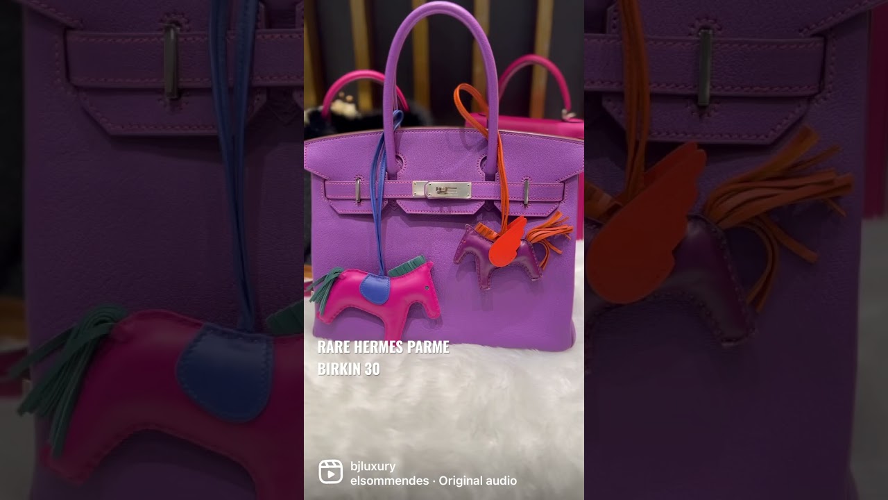 Hermes special order chevre 30 Birkin - Parme with Violet