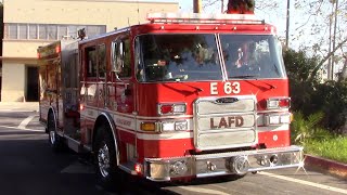 Los Angeles Fire Department Engine 63 Responding 2-9-22