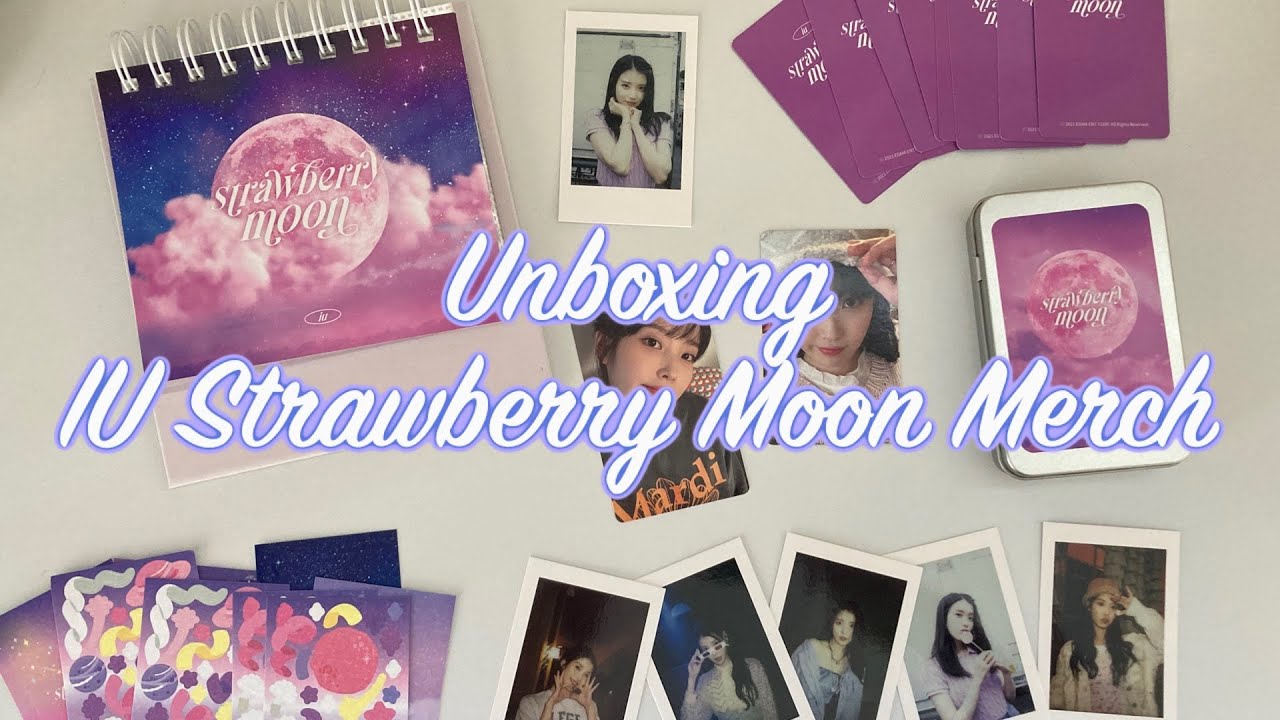 IU strawberry moon トレカ＋缶ケース付き