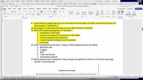 APA and cite assignment tutorial video Part 1