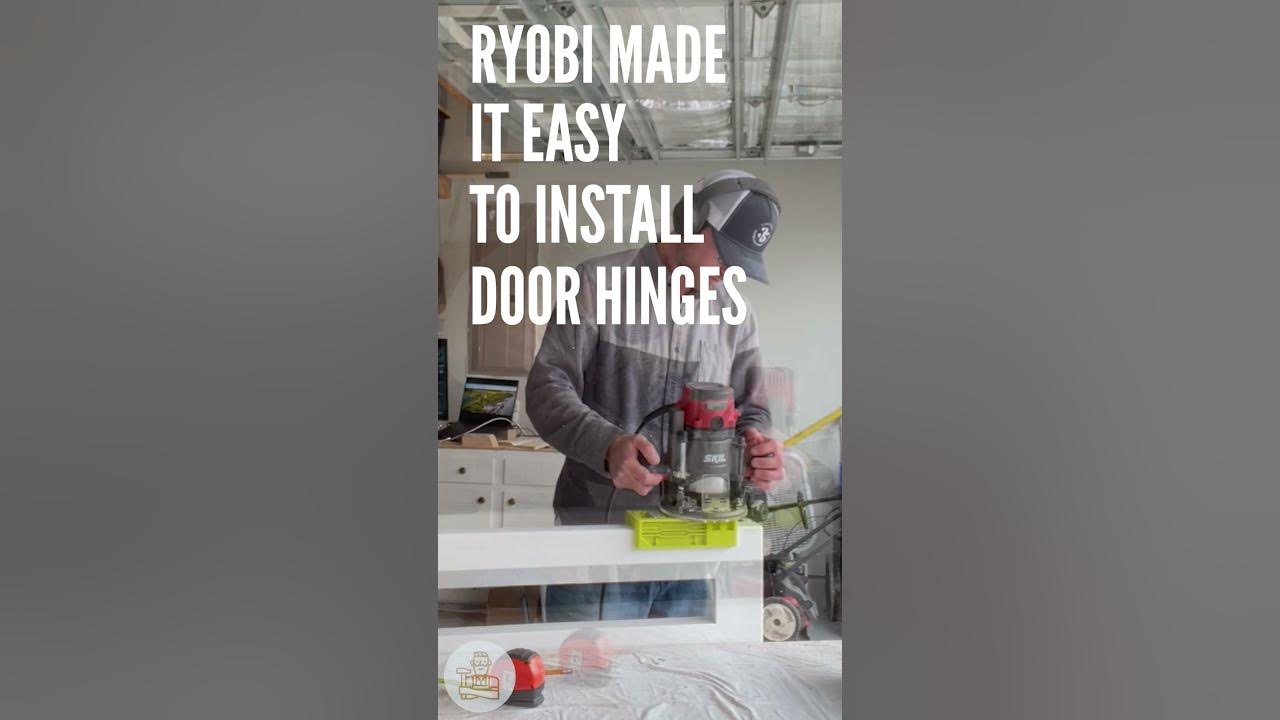 The Easiest Way to Install Door Hinges! woodworking doorhinge ryobi tools YouTube