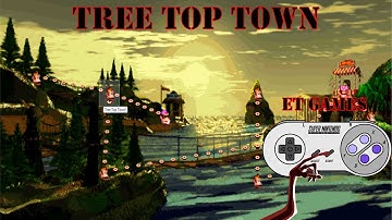 Donkey Kong Country 101% - Tree Top Town - COMPLETE MAPS WITH ALL ITEMS (COM TODOS OS ITENS)