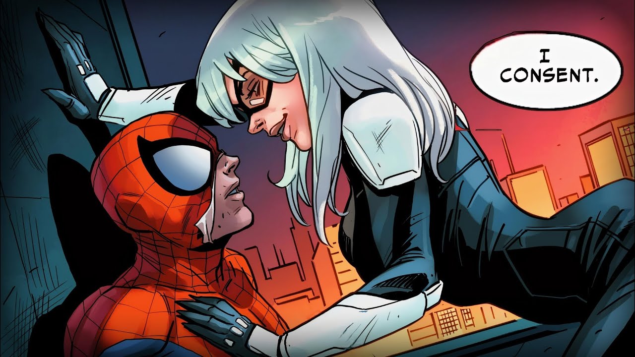Spiderman Gets Hard Around Black Cat