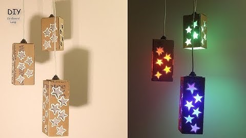 How To Make A Starry Cardboard Lampshade  | Cardboard Craft Idea  | DIY Home Tutorial