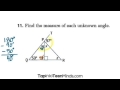 Find Unknown Angles in a Triangle | Problem Solving Using Geometric Relationships