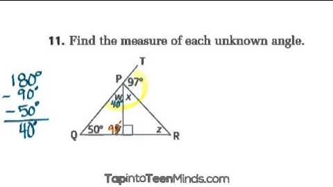 Find Unknown Angles in a Triangle | Problem Solving Using Geometric Relationships