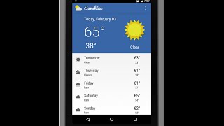 Sunshine Weather App Deep Blue Preview Promo screenshot 2