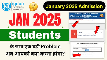 January 2025 Students के साथ एक बड़ी Problem_IGNOU Account Login Problem_Student Portal Login Problem