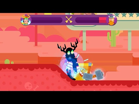 Bowmasters gameplay of Ice King lost the fight new level