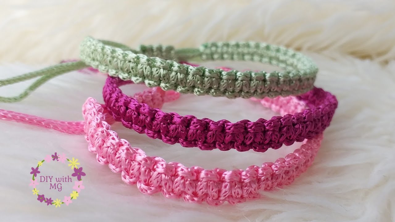 How to basic square knod bracelet | shamballa bracelet | easy DIY ...