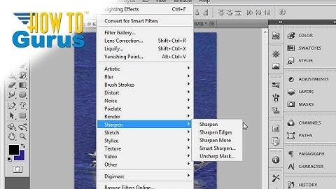 How to Sharpen Image using Sharpen Filters in Adobe Photoshop CS5 CS6 CC Tutorial