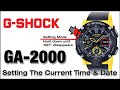 GA-2000 G-SHOCK 5590 Set Time, Date, Home City,12/24H , Key operation tone, DST, Light duration Demo