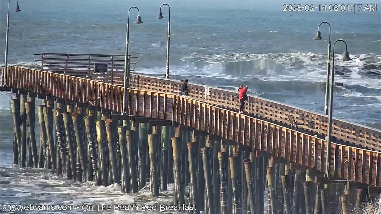 Cayucos Beach - Large Swell - 805 Webcams Recap Feb 14 2025 Cayucos Beach - Large Swell - 805 Webcams Recap Feb 14 2025