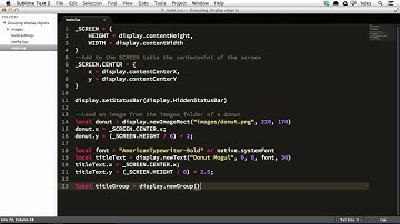Beginners App Development with Corona SDK Tutorial | Grouping Visual Assets