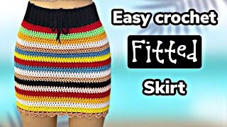 Crochet skirt tutorial | crochet striped skirt tutorial