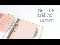 One Little Word 2021 // November