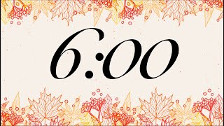 6 Minute Cute Fall Leaves Timer (Harp Alarm at End)