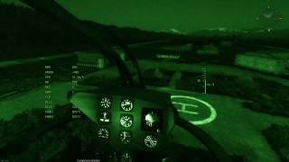 Germany Helicopters Test Flight:BO 105 B-2 night Flight/flares