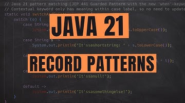 Java 21 Record Patterns and Pattern Matching | Making Switch Great Again