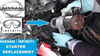 Nissan Maxima | Infiniti Starter Replacement with Basic Hand Tools HD