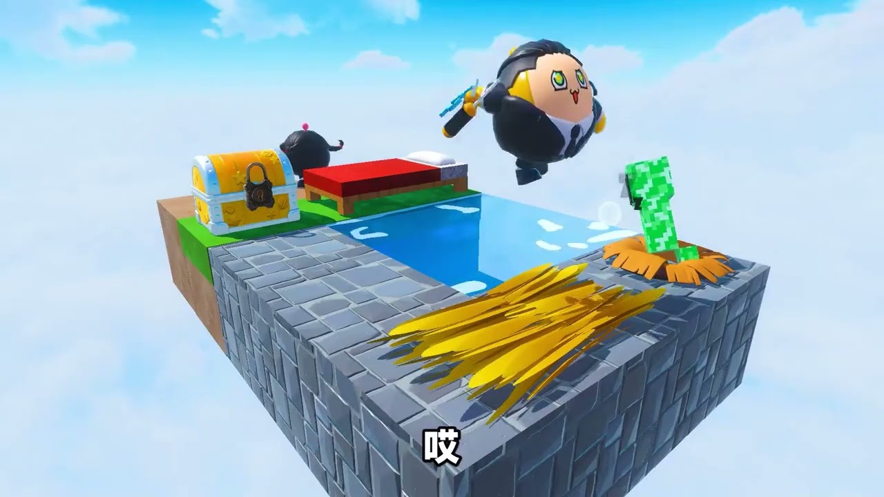 蛋仔派對：水方塊生存第三集！苦力怕認輝哥當爹，太離譜了 #蛋仔派對 #蛋仔攝影剪輯師 #困蛋喚醒計劃 #蛋仔高玩小課堂 #蛋仔小劇場