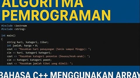 UAS Praktik Algoritma Pemrograman C++ | Program Tiket Bioskop Menggunakan Array