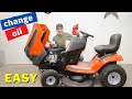 How to change oil on a Husqvarna lawn mower YTH