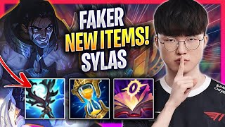 FAKER TRIES SYLAS WITH NEW ITEMS! - T1 Faker Plays Sylas MID vs Tristana! | Season 2024