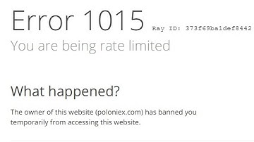 💥 Poloniex: Error 1015 ⛔
