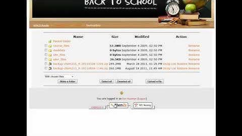 Backing up your Moodle 1.9.x Course for offline storage