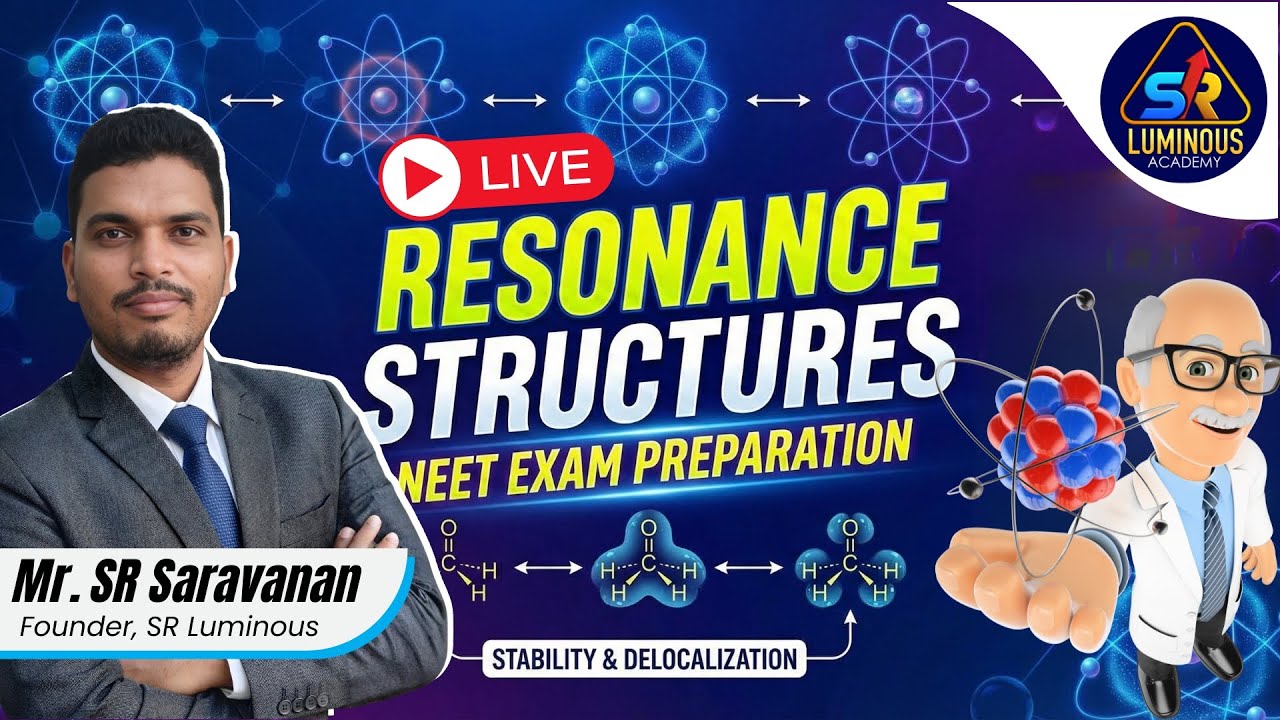 LIVE 🔴 | Master Resonance Structures for NEET | Stability & Delocalization | Organic Chemistry