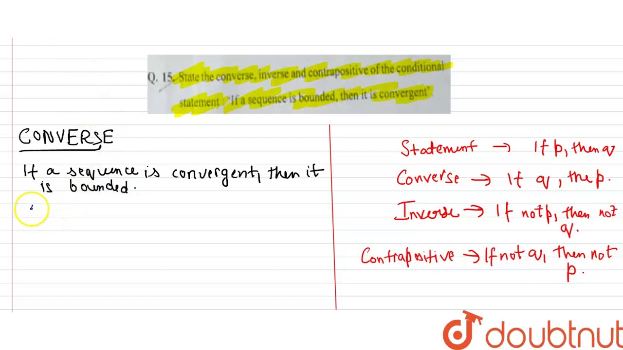 a converse statement