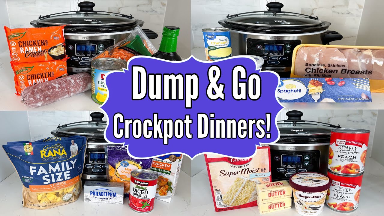6 Cheap & Fancy Crockpot Dinners, The EASIEST Dump N' Go Tasty Slow Cooker  Recipes