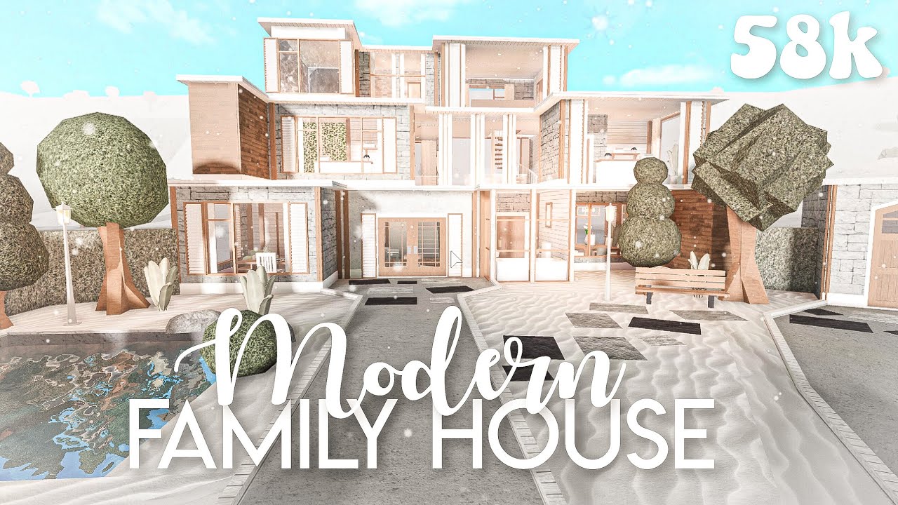Cheap Modern Family House 58k Bloxburg Build Youtube - roblox bloxburg cheap family house