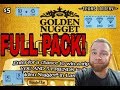 FULL PACK! $5 GOLDEN NUGGET! $375 SESSION! TEXAS  LOTTERY SCRATCH OFF TICKETS