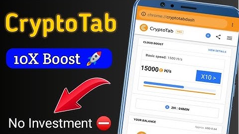 CryptoTab Free Mining Speed Boost / No Investment Trick CryptoTab