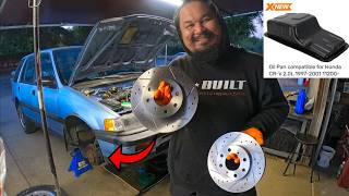 SUPER CHEAP Maxpeedingrods $51 Drill / Slotted Rotors + $40 Oil Pan! B20-VTEC Wagon