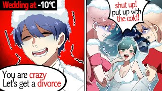 Bride holds her wedding outdoors in the winter→The groom and all present were outraged...【Manga】