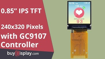 0.85 inch 128x128 IPS TFT LCD Display 4-Wire SPI GC9107 Controller