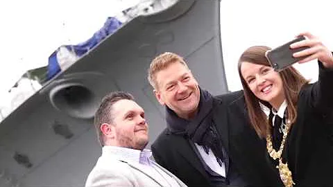 SIR KENNETH BRANAGH VISITS HMS CAROLINE ON HIS OWN...
