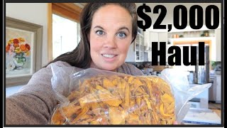 OnceAMonth GROCERY HAUL APRIL for our LARGE FAMILY.  3 STORES