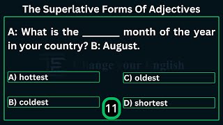 The Superlative Forms Of Adjectives English Grammar test #time_english #grammar #education #quiz