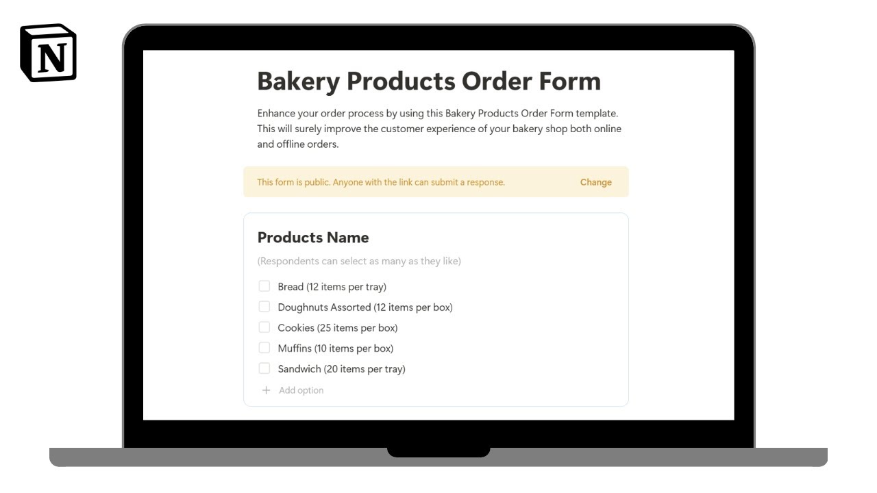 Bakery Products Order Form | How to track bakery products order form in ...