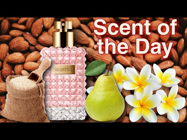 SOTD: Donna Acqua by Valentino, a heavenly floral that leans gourmand with juicy pear and almond 🍐😇🤎 class=