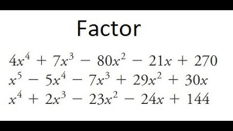 Grade 12 Advanced Functions - Factoring polynomials using synthetic division (ch 3.6)