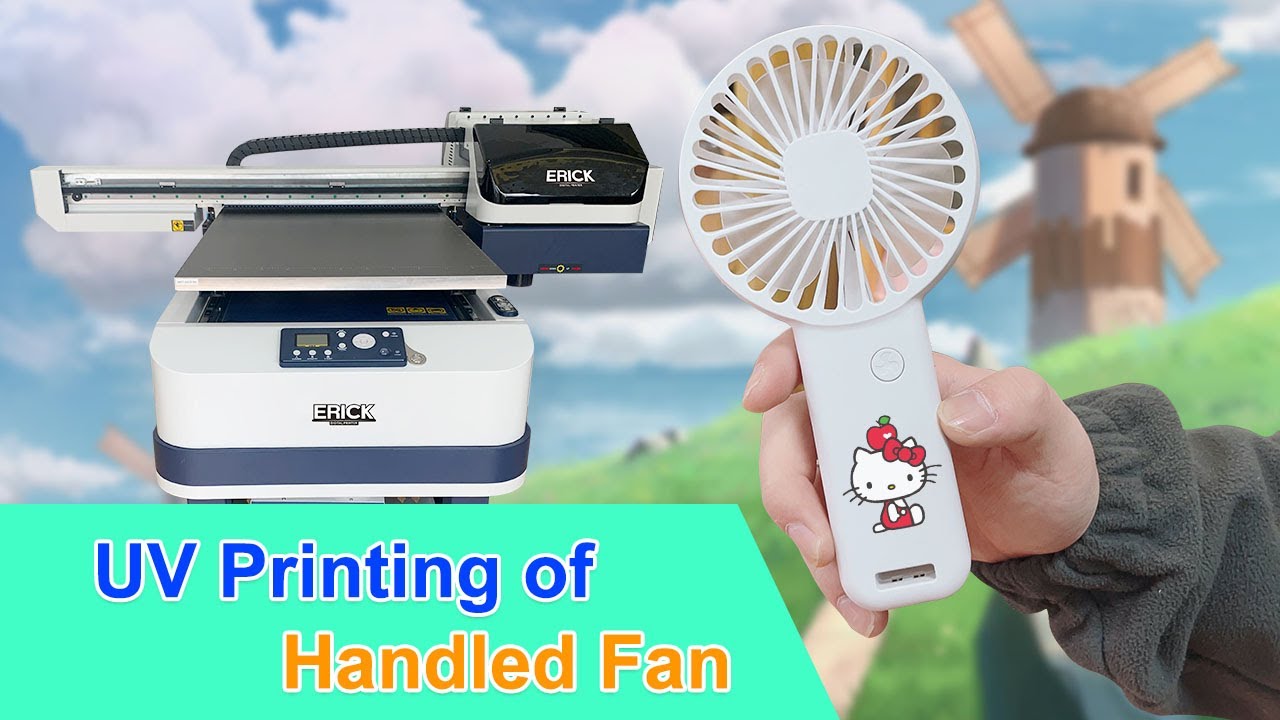 Uprint Fans UV Printing Of Handled Fan - YouTube