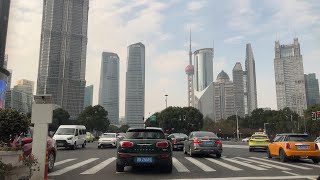 Driving Shanghai Downtown  4K｜Century Avenue ｜ Window View ｜ Inner Ring Elevated Road  ｜Elevate